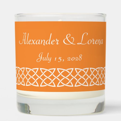 Celtic Weave Hearts in Orange Scented Candle