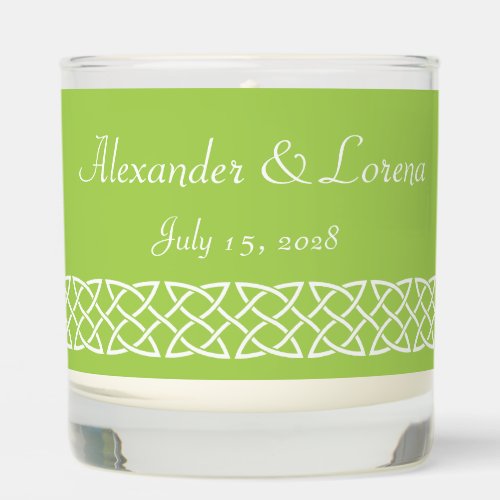 Celtic Weave Hearts in Peridot Scented Candle