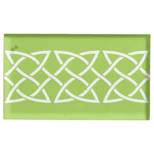 Celtic Weave Hearts in Peridot Table Card Holder