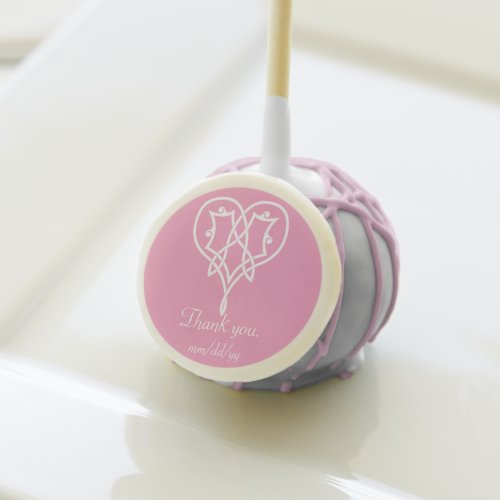 Celtic Weave Hearts in Petal Pink Cake Pop