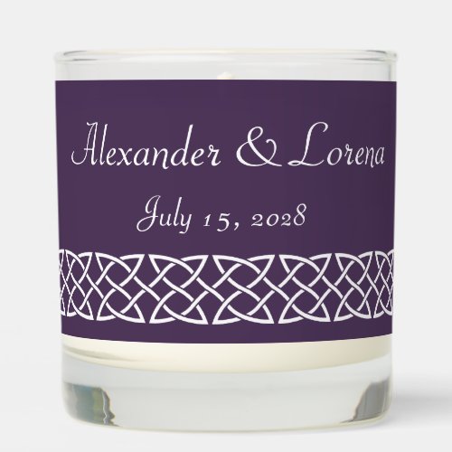 Celtic Weave Hearts in Purple Scented Candle