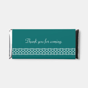 Celtic Weave Hearts in Teal Hershey Bar Favors