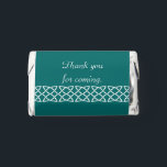 Celtic Weave Hearts in Teal Hershey's Miniatures<br><div class="desc">Give your guests a tasty treat to take home at your elegant wedding or special event with these Hershey’s miniatures, featuring a Celtic weave band made of interlocking, stylized hearts below sample text on a rich teal background on the top of the wrapper. The bottom features some sample initials and...</div>