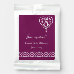 Celtic Weave Hearts in Wine Drink Mix Favor