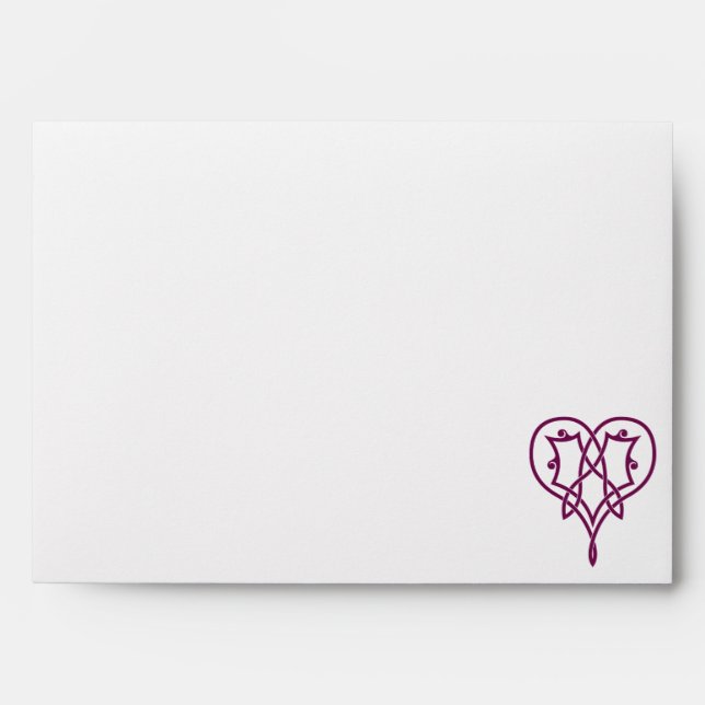 Celtic Weave Hearts in Wine Envelopes (Front)