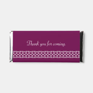 Celtic Weave Hearts in Wine Hershey Bar Favors