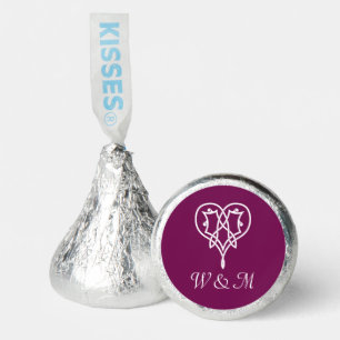 Celtic Weave Hearts in Wine Hershey®'s Kisses®