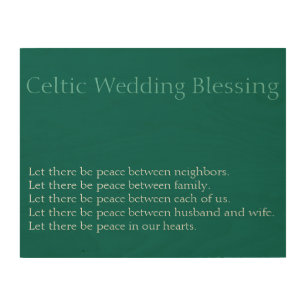Celtic Wedding Blessing Wood Wall Art