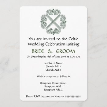 Celtic Wedding Celebration Invitation by Fancies4U at Zazzle