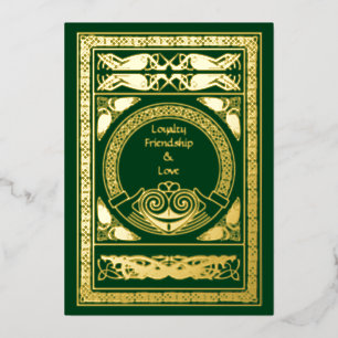 Celtic Wedding Invitation with Claddagh Foil Invitation