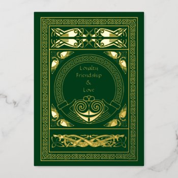 Celtic Wedding Invitation With Claddagh Foil Invitation by thallock at Zazzle