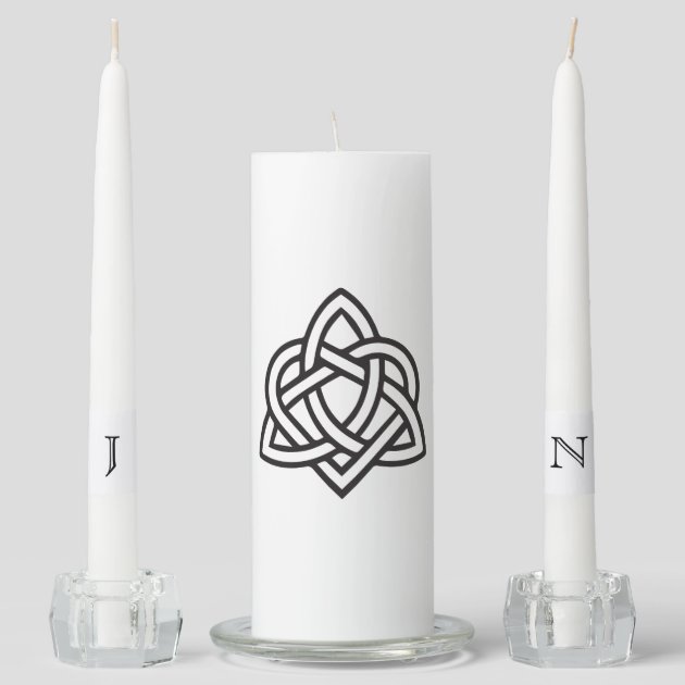 names & date CELTIC carved Wedding unity candles FREE shipping & YOUR colors 