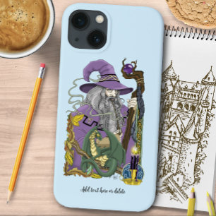 Celtic Wizard Dragon Fantasy Purple iPhone 13 Case