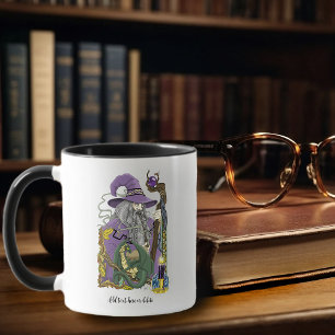 Celtic Wizard Dragon Fantasy Purple Mug