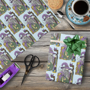 Celtic Wizard Dragon Fantasy Purple Wrapping Paper