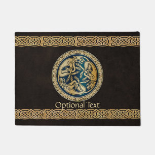 Celtic Wolf Knotwork Triad Doormat