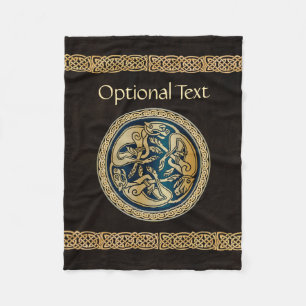 Celtic Wolf Knotwork Triad Fleece Blanket