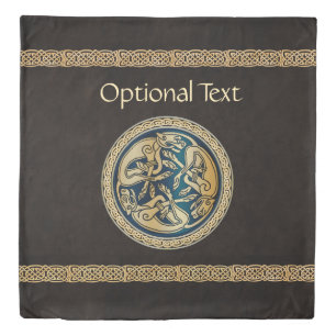 Celtic Wolf Knotwork Triad (Queen, King) Duvet Cover