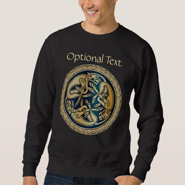 Celtic Wolf Knotwork Triad Sweatshirt (Front)
