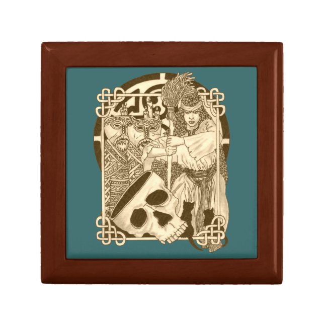 Celtic Woodland Witch giftbox Jewelry Box (Front)