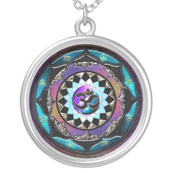 Celtic Yin Yang Mandala Om Necklace by BecometheChange at Zazzle