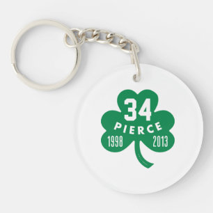 Celtics - Pierce 34 Retired Number Clover (Green)  Keychain