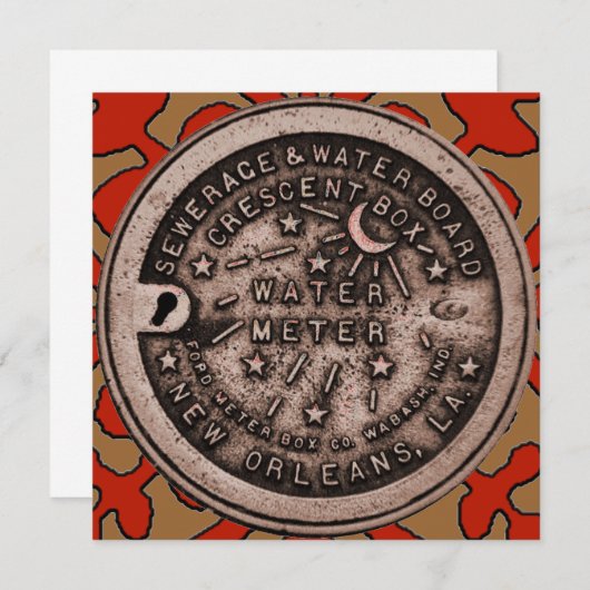 CelticTile Red, Water Meter Cover (Front/Back)