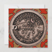 CelticTile Red, Water Meter Cover (Front)