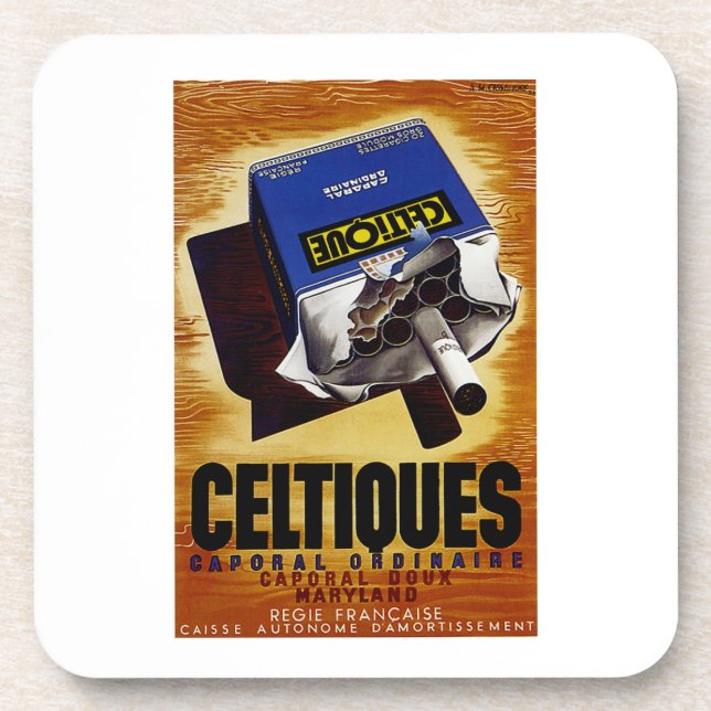 Celtiques Cigarettes Beverage Coaster (Front)
