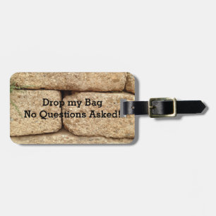 Cement Blocks with Funny Message Luggage Tag