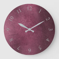 Cement Burgundy Maroon Gray Roman Numbers