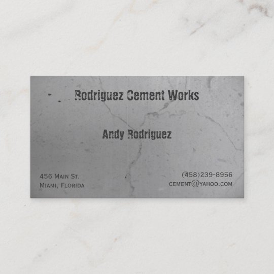 Cement Business Card | Zazzle.com