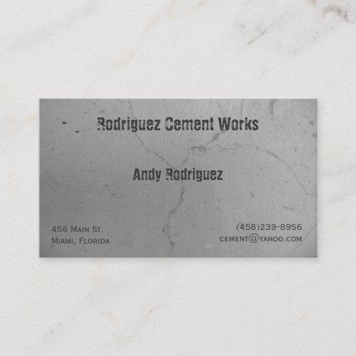 Cement Business Card