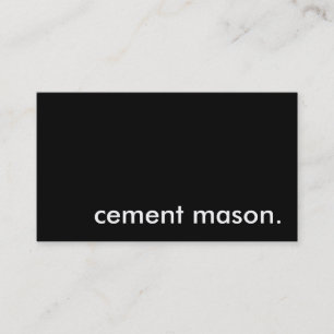 cement mason. business card