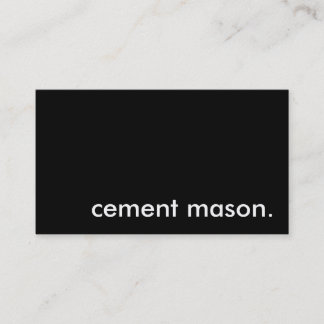 cement mason. business card
