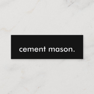 cement mason. mini business card