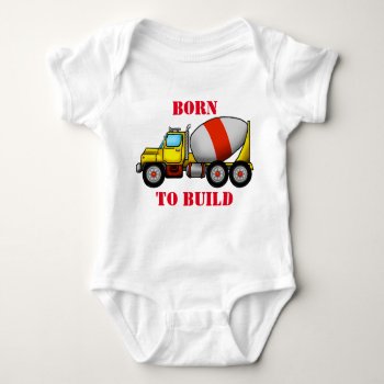 Cement Mixer Baby Jersey Bodysuit by Shenanigins at Zazzle
