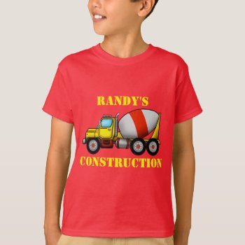 Cement Mixer Boys T-shirt by Shenanigins at Zazzle