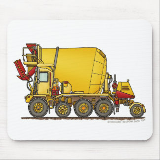 Cement Mixer Front Discharge Truck Construction Mo Mouse Pad