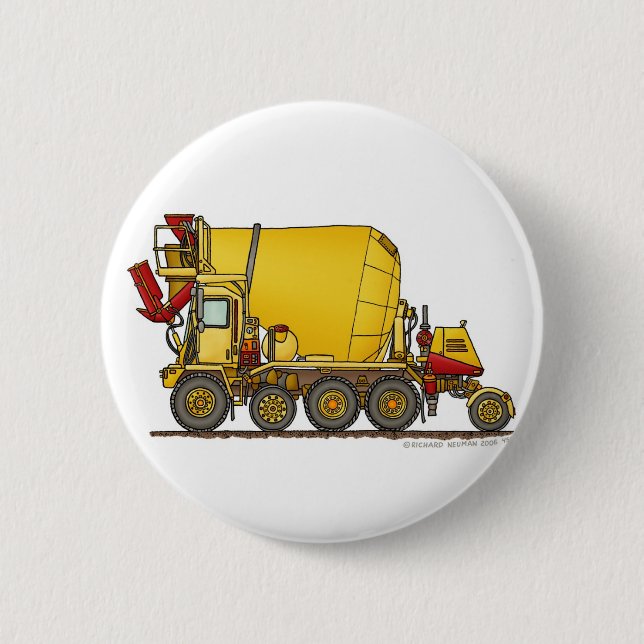 Cement Mixer Front Discharge Truck Construction Pi Button (Front)