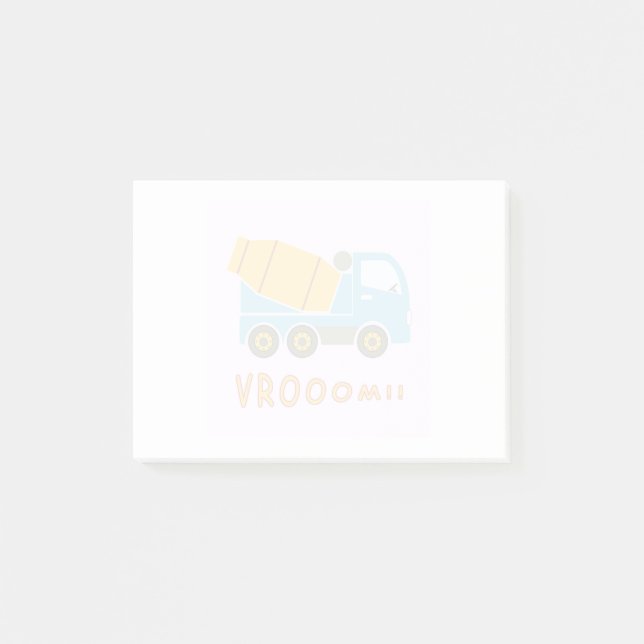 Cement mixer truck post-it notes (Front)