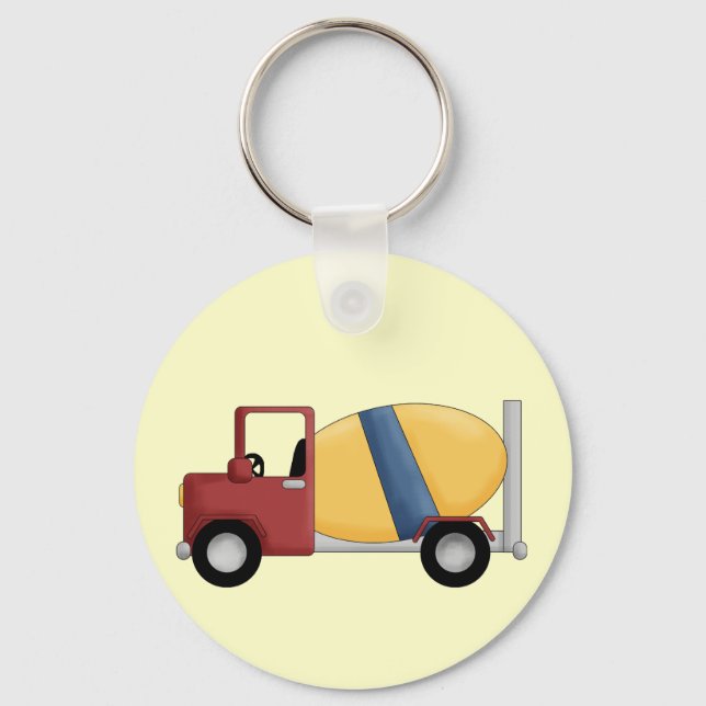 Cement Mixer Tshirts and Gifts Keychain (Front)
