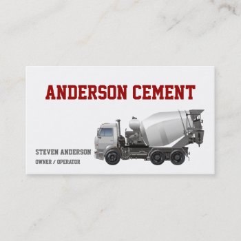 Cement Truck Business Card by Lasting__Impressions at Zazzle