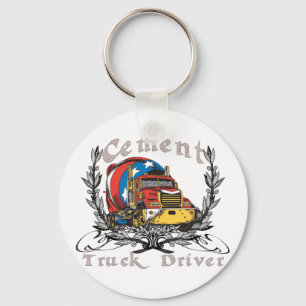 Cement Truck Driver Keychain