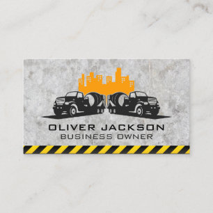 Cement Trucks   City   Construction Business Card