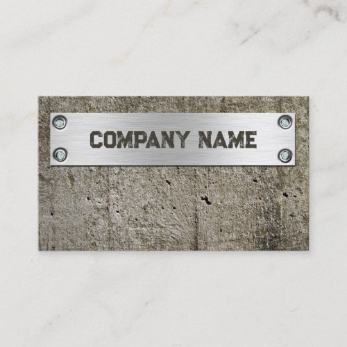 Cement Wall Metal Construction Cool Business Card