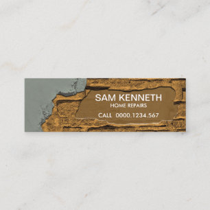 Cement Works Old Brick Wall Home Repairs Mini Business Card