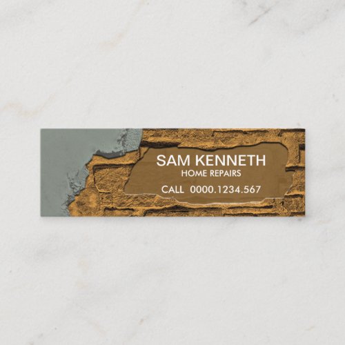Cement Works Old Brick Wall Home Repairs Mini Business Card