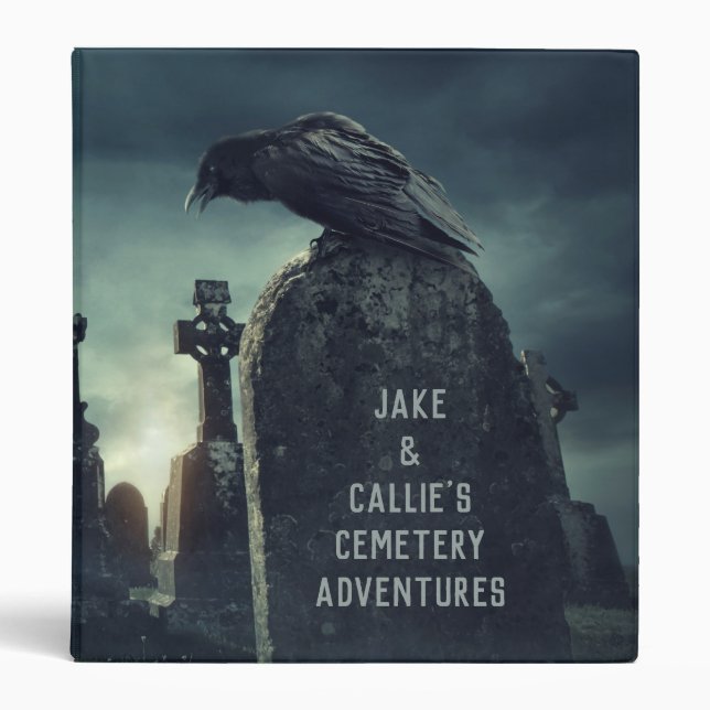Cemetery Graveyard Adventure 3 Ring Binder (Front)