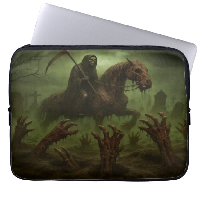 Cemetery Grim Laptop Sleeve (Front)